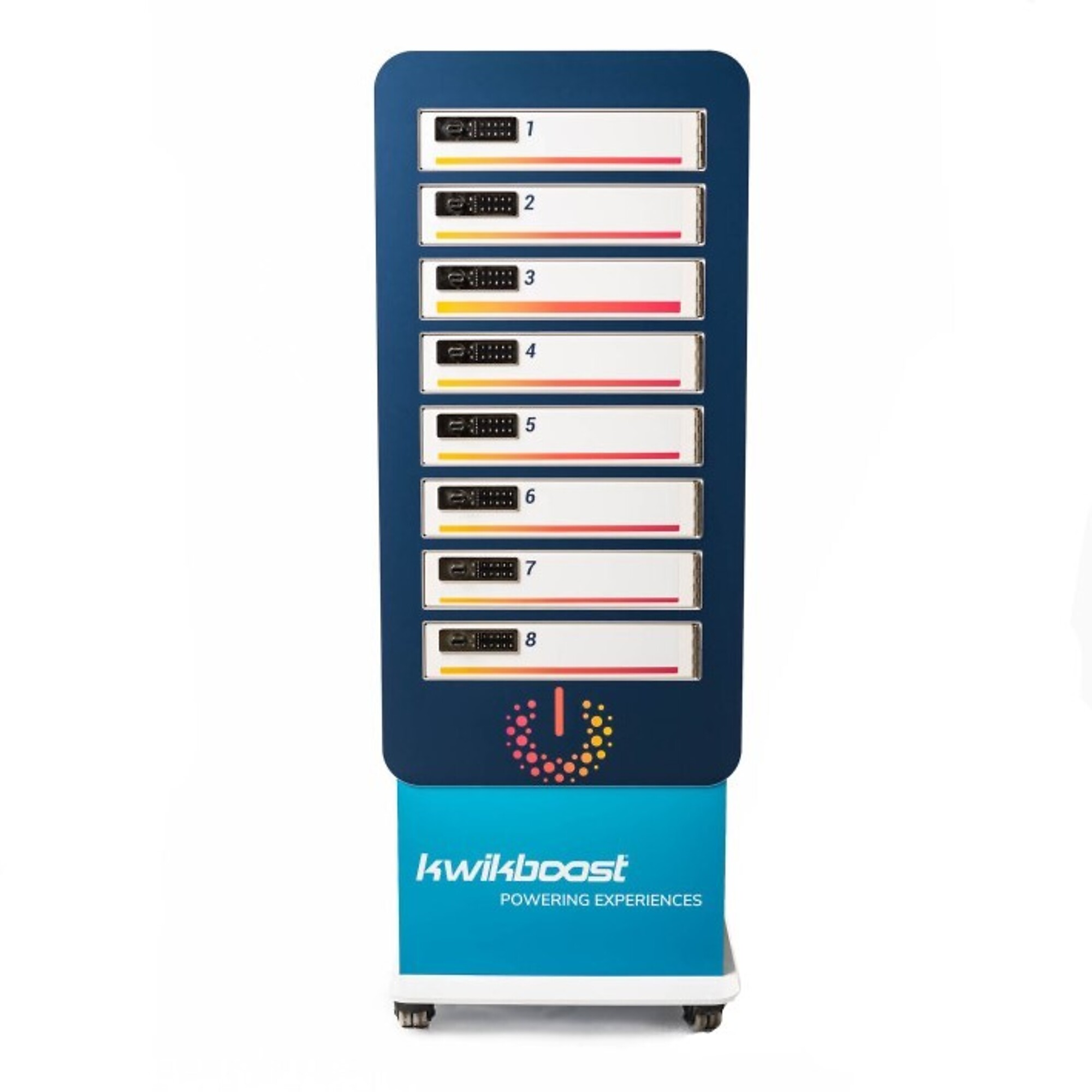 Luxor KwikBoost 8-Bay Multi-Device Charging Locker — Custom Graphics, Model# KB93800